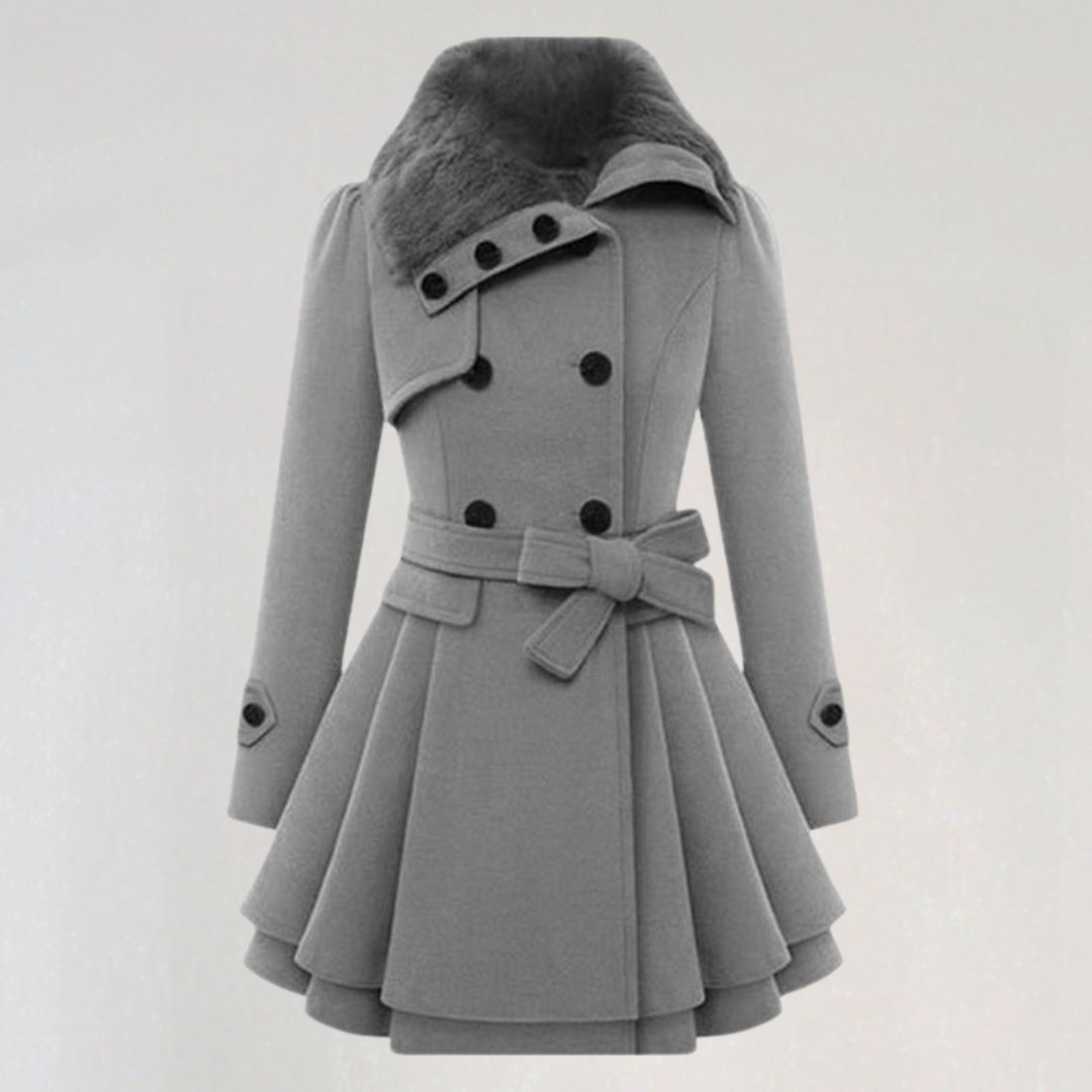 Manteau D'hiver Croisé avec Ceinture