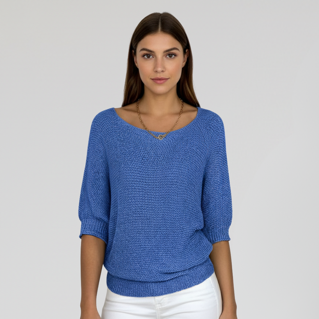 Pull Léger en Maille à Manches Mi-longues