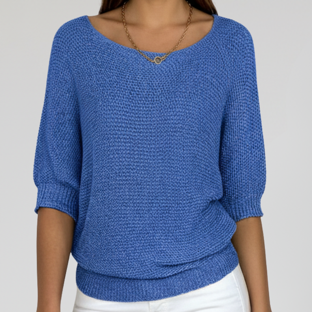 Pull Léger en Maille à Manches Mi-longues