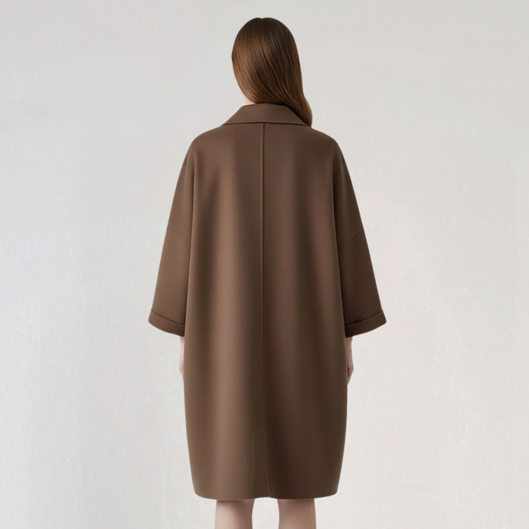 Manteau Long Oversize avec Poches pour Femme