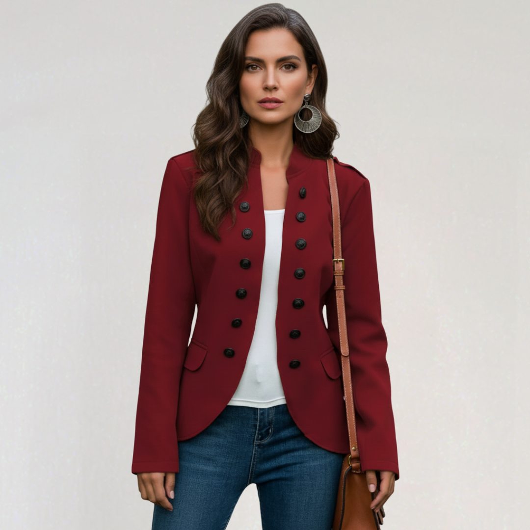 Blazer Style Officier Militaire pour Femme