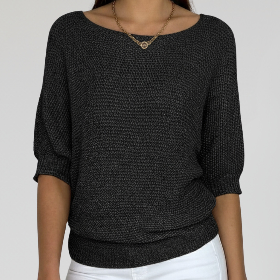 Pull Léger en Maille à Manches Mi-longues
