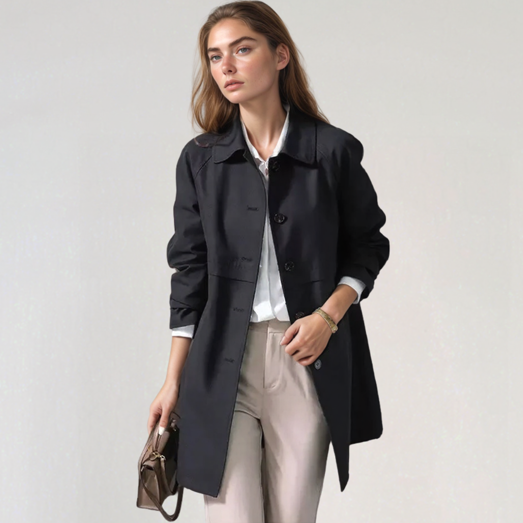 Trench à Simple Boutonnage Femme