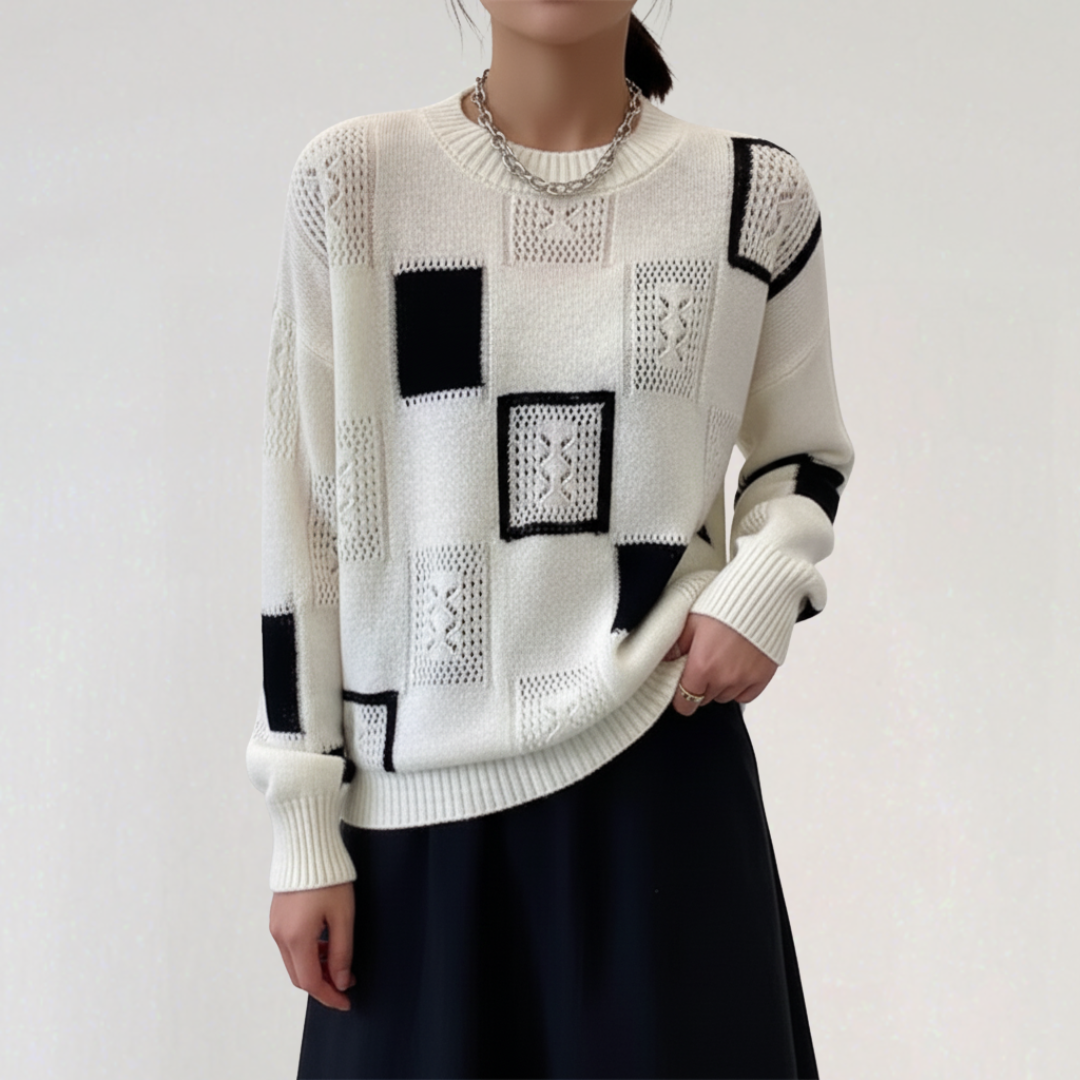 Pull Motif Géométrique Femme