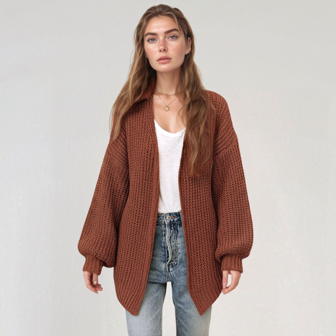 Cardigan Surdimensionné à Manches Longues pour Femme