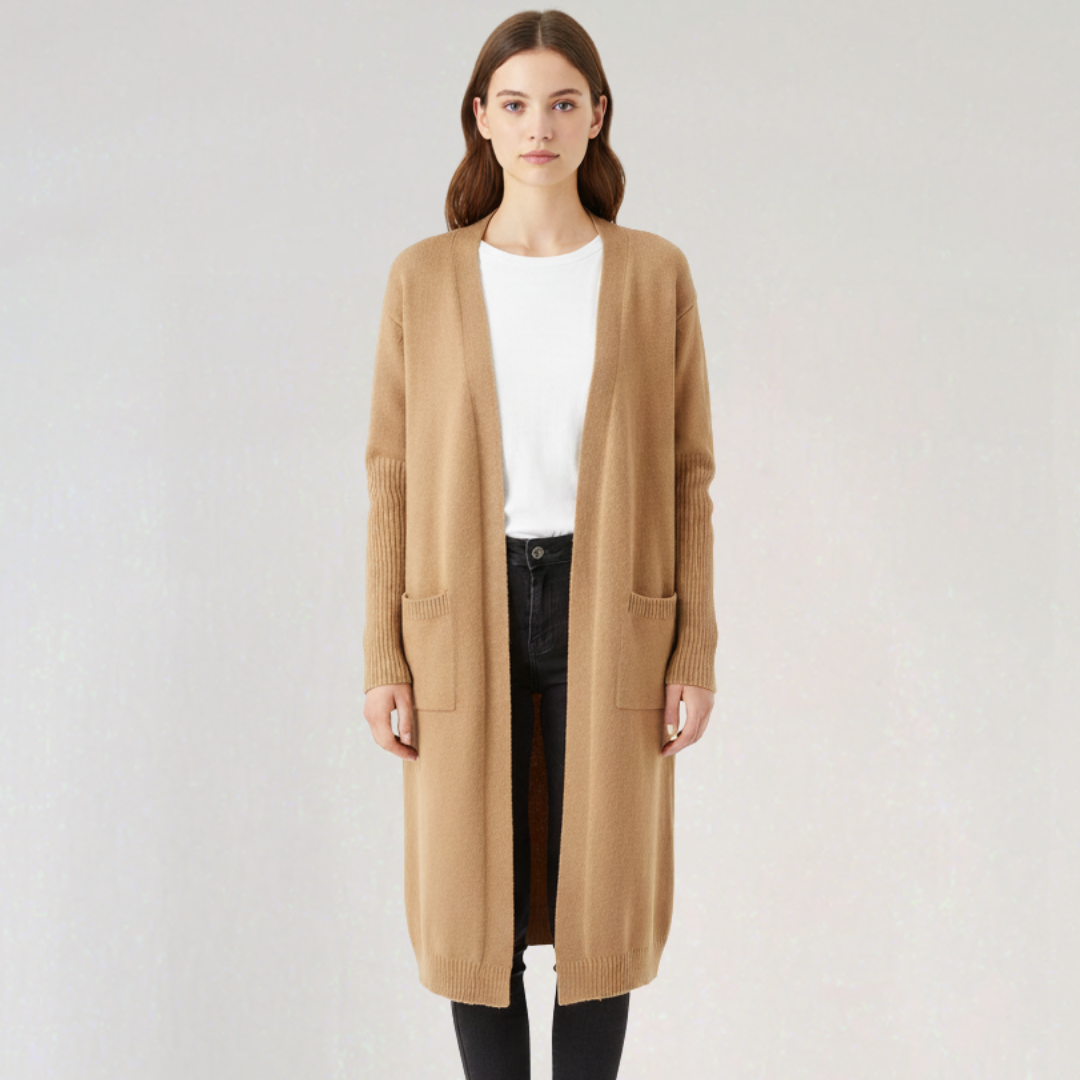 Cardigan Long Femme avec Poches