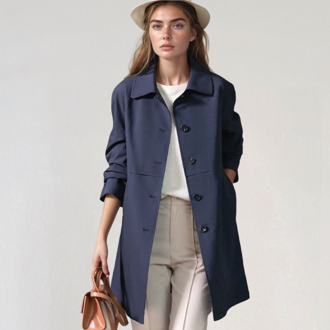Trench à Simple Boutonnage Femme