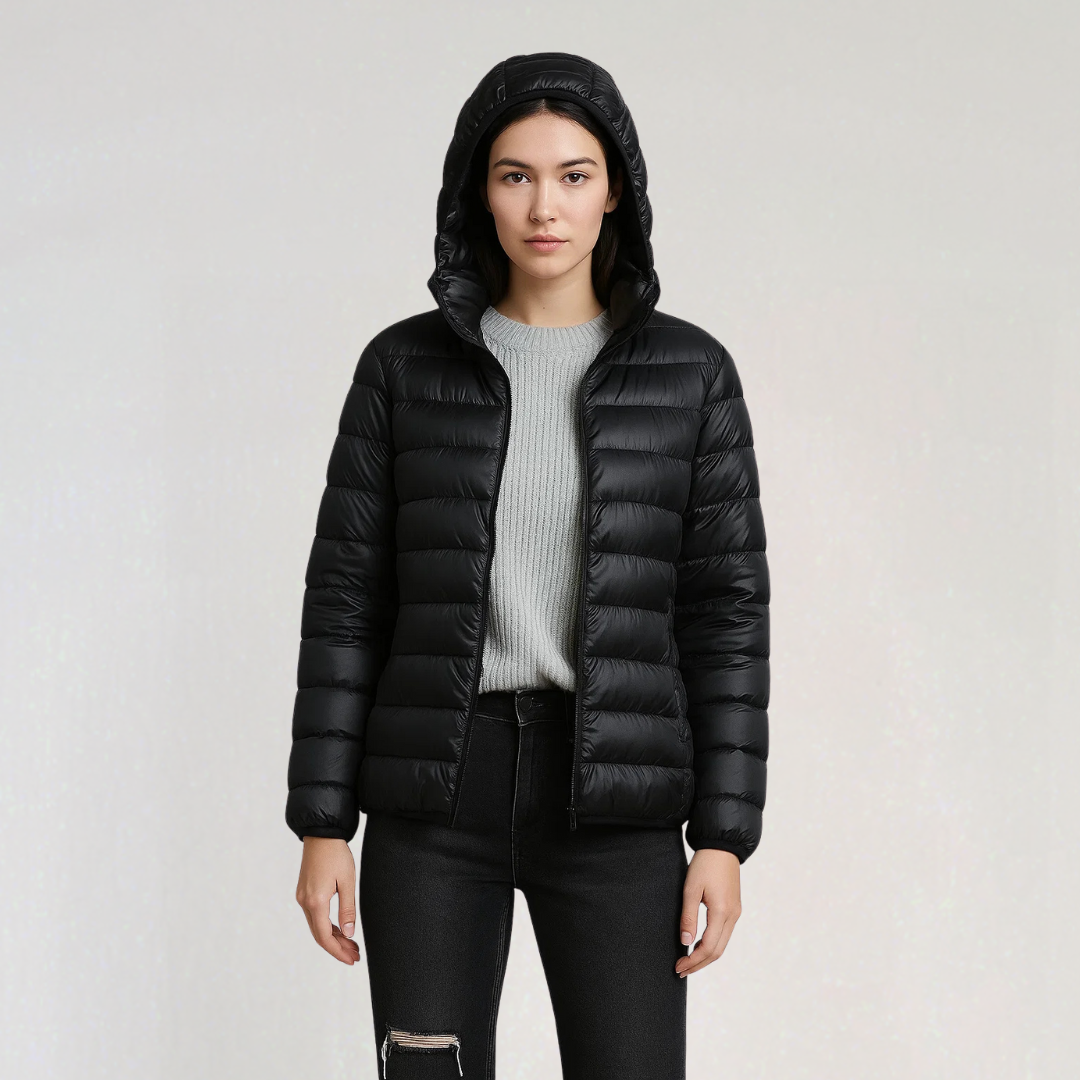 Veste Matelassée Légère pour Femme avec Capuche