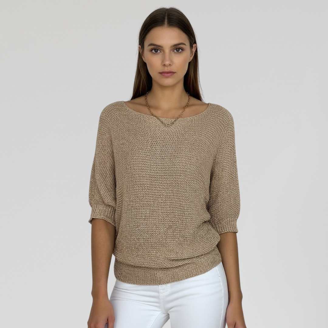 Pull Léger en Maille à Manches Mi-longues