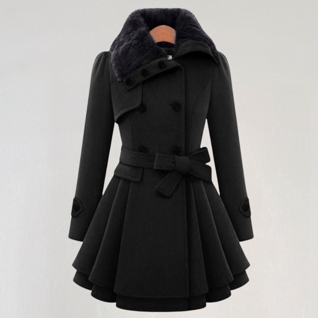 Manteau D'hiver Croisé avec Ceinture