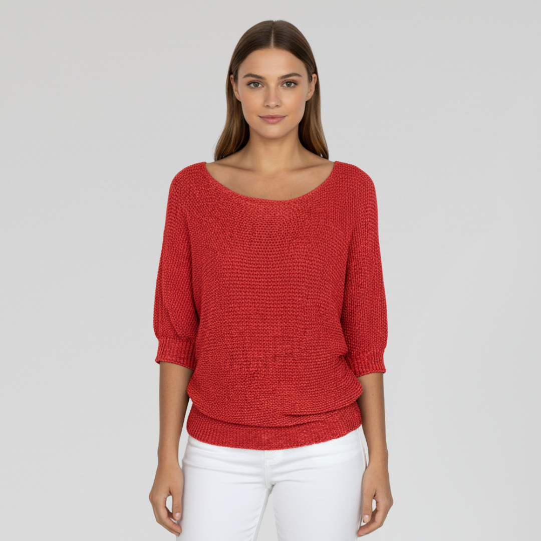 Pull Léger en Maille à Manches Mi-longues