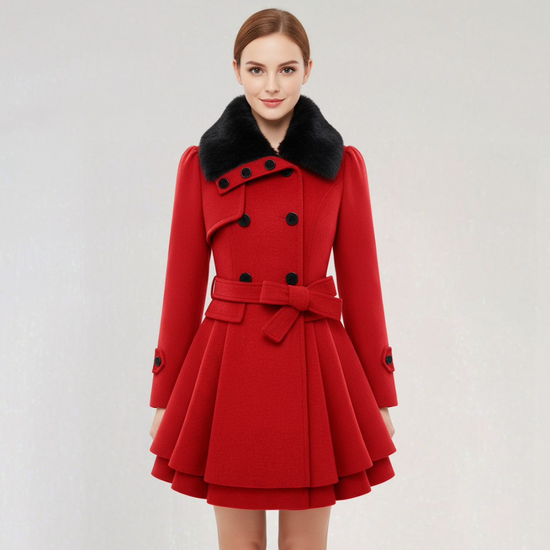 Manteau D'hiver Croisé avec Ceinture