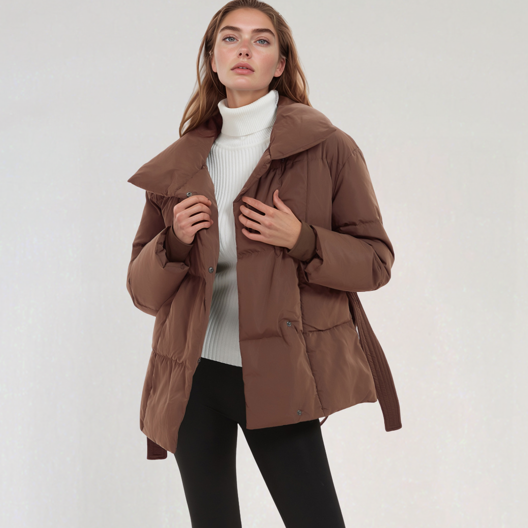 Manteau Matelassé Ceinturé pour Femme