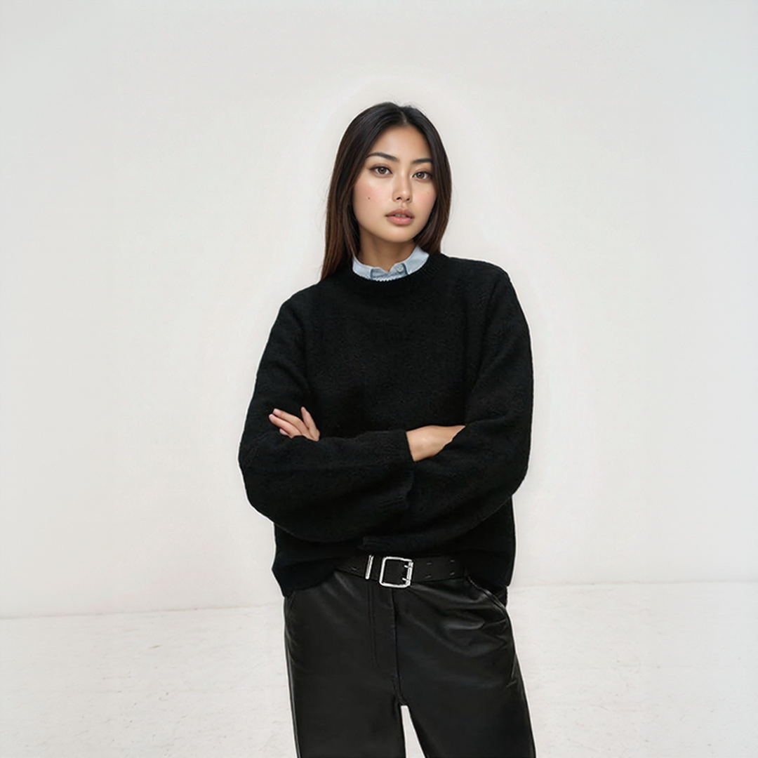 Pull à Col Rond pour Femme