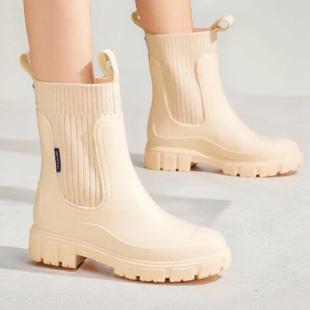 Bottes Chelsea Épaisses à la Cheville pour Femme