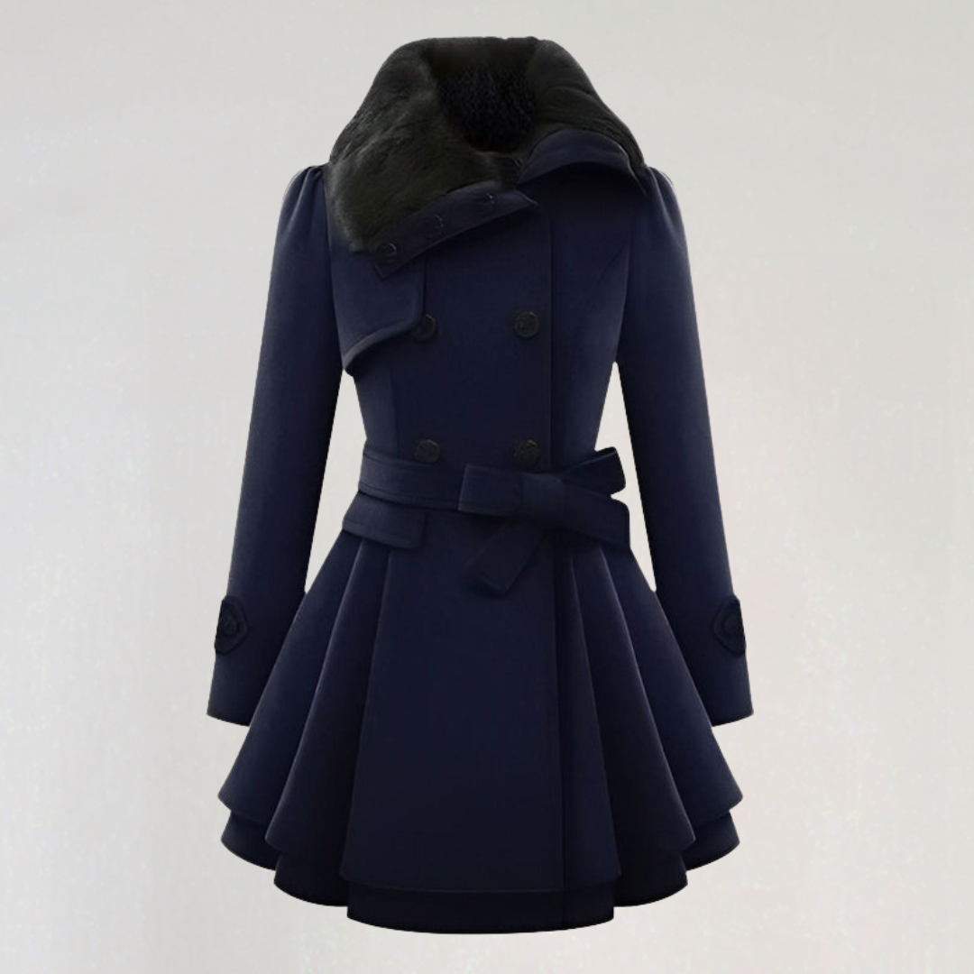 Manteau D'hiver Croisé avec Ceinture