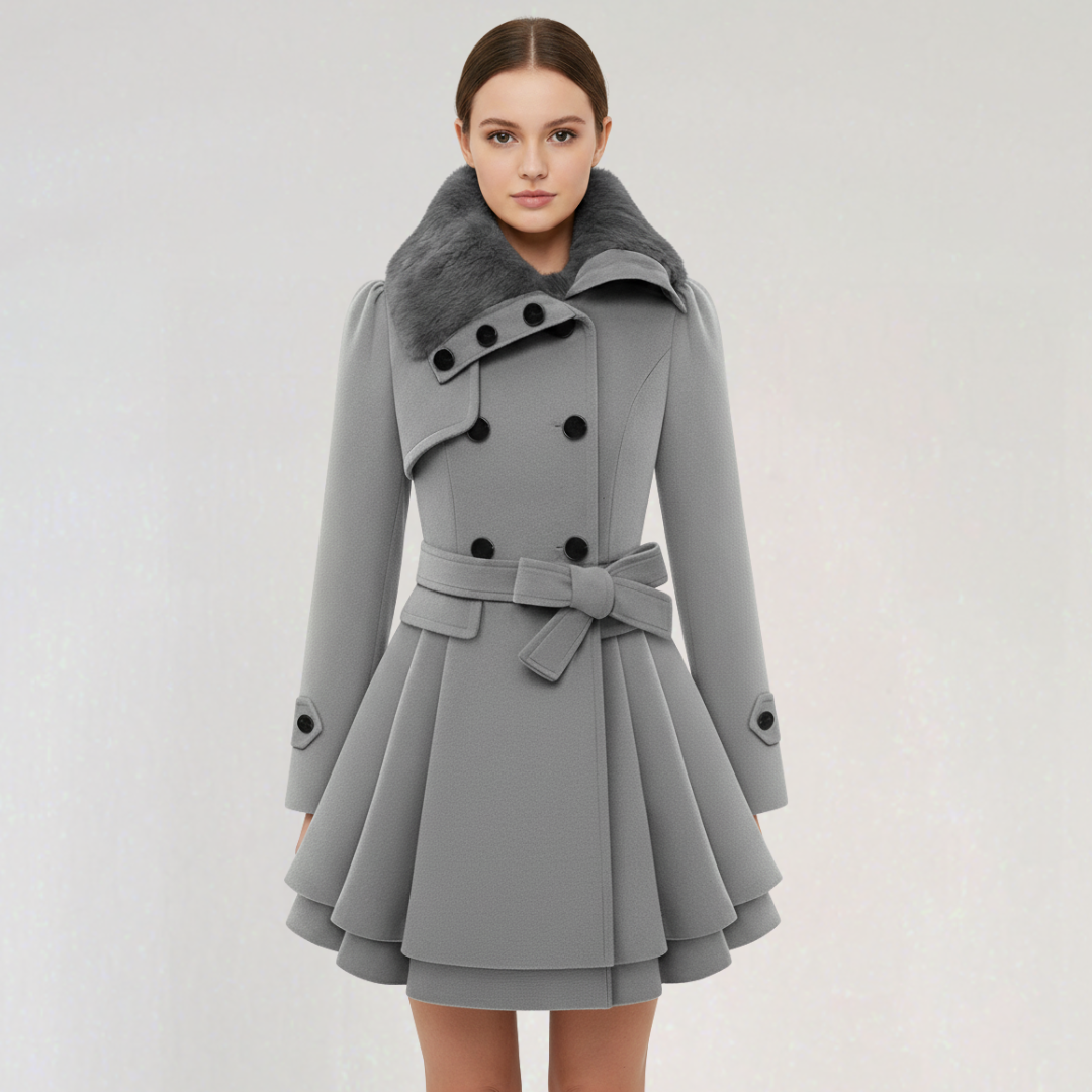 Manteau D'hiver Croisé avec Ceinture