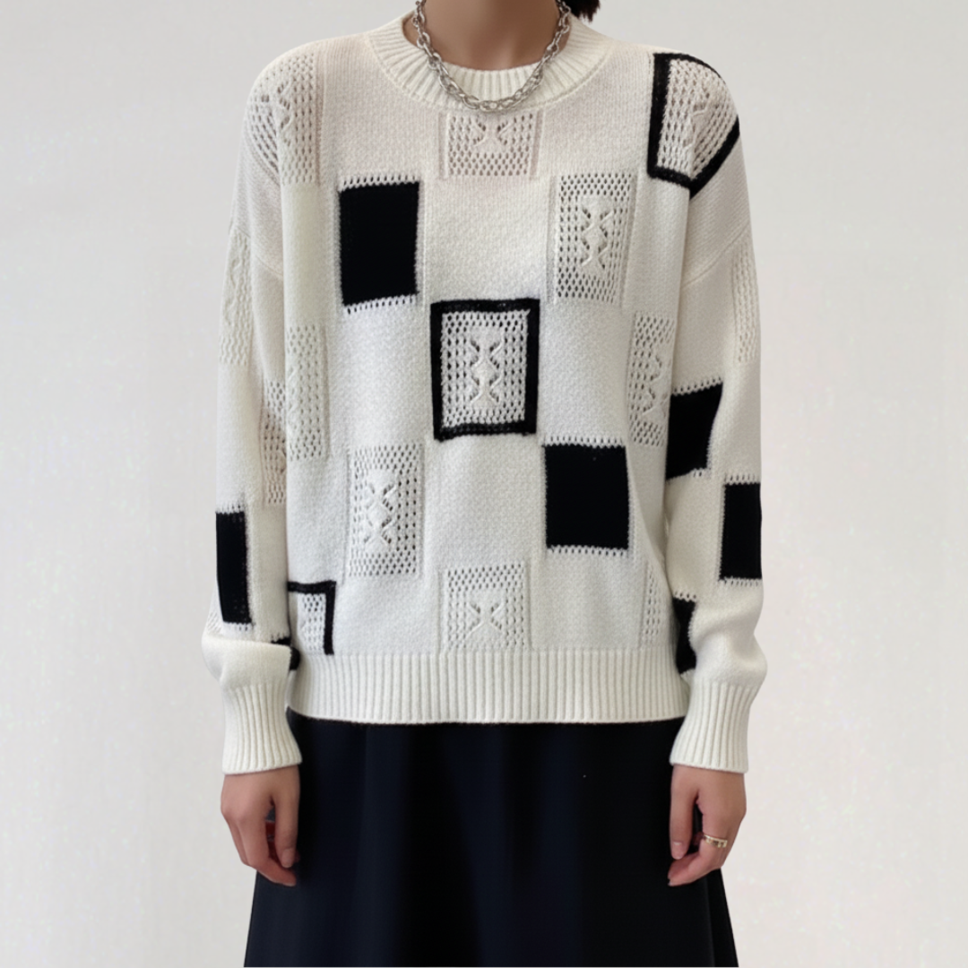 Pull Motif Géométrique Femme