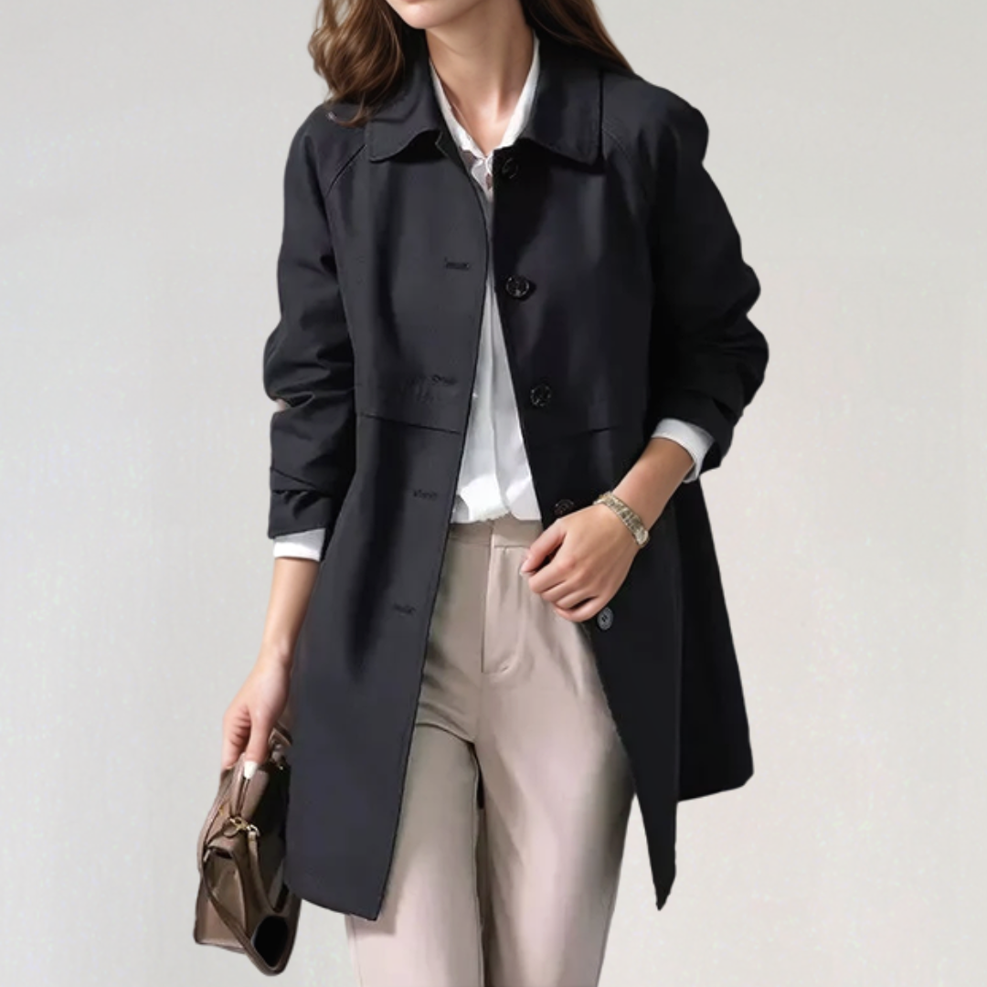 Trench à Simple Boutonnage Femme