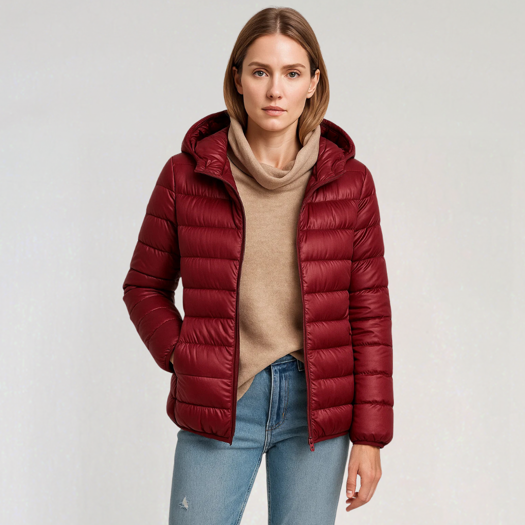 Veste Matelassée Légère pour Femme avec Capuche