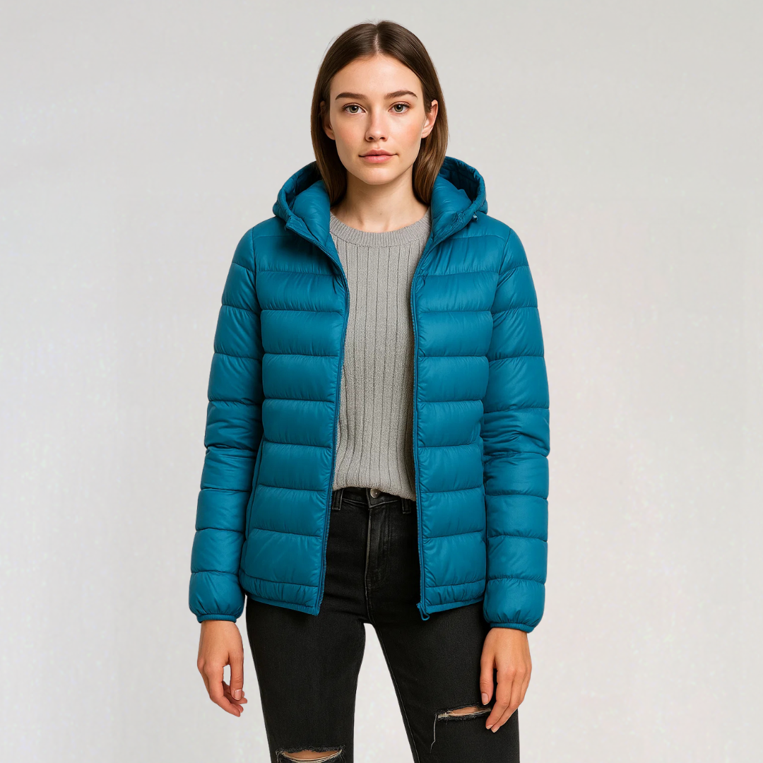 Veste Matelassée Légère pour Femme avec Capuche