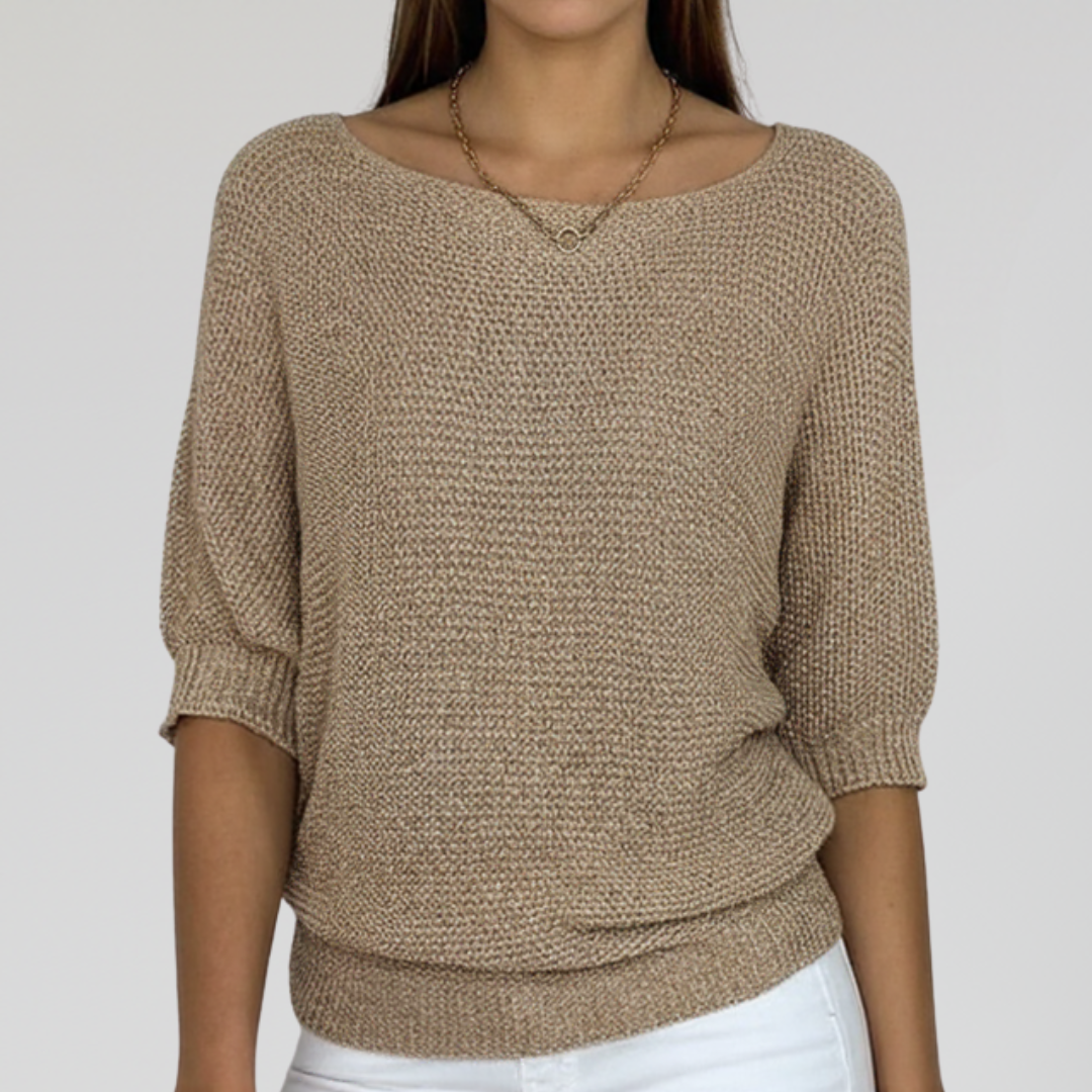 Pull Léger en Maille à Manches Mi-longues