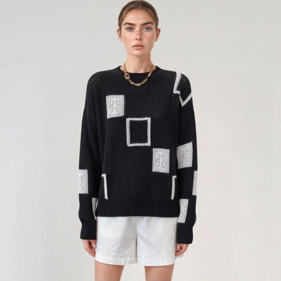 Pull Motif Géométrique Femme