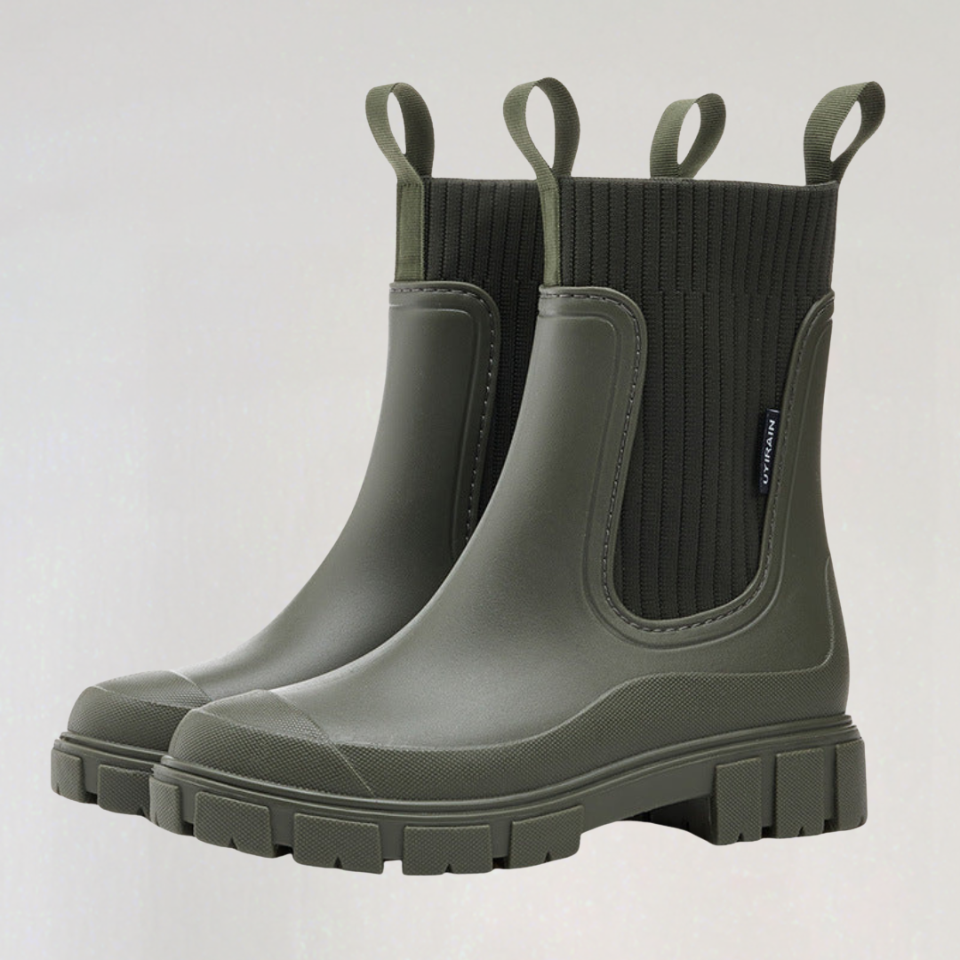 Bottes Chelsea Épaisses à la Cheville pour Femme