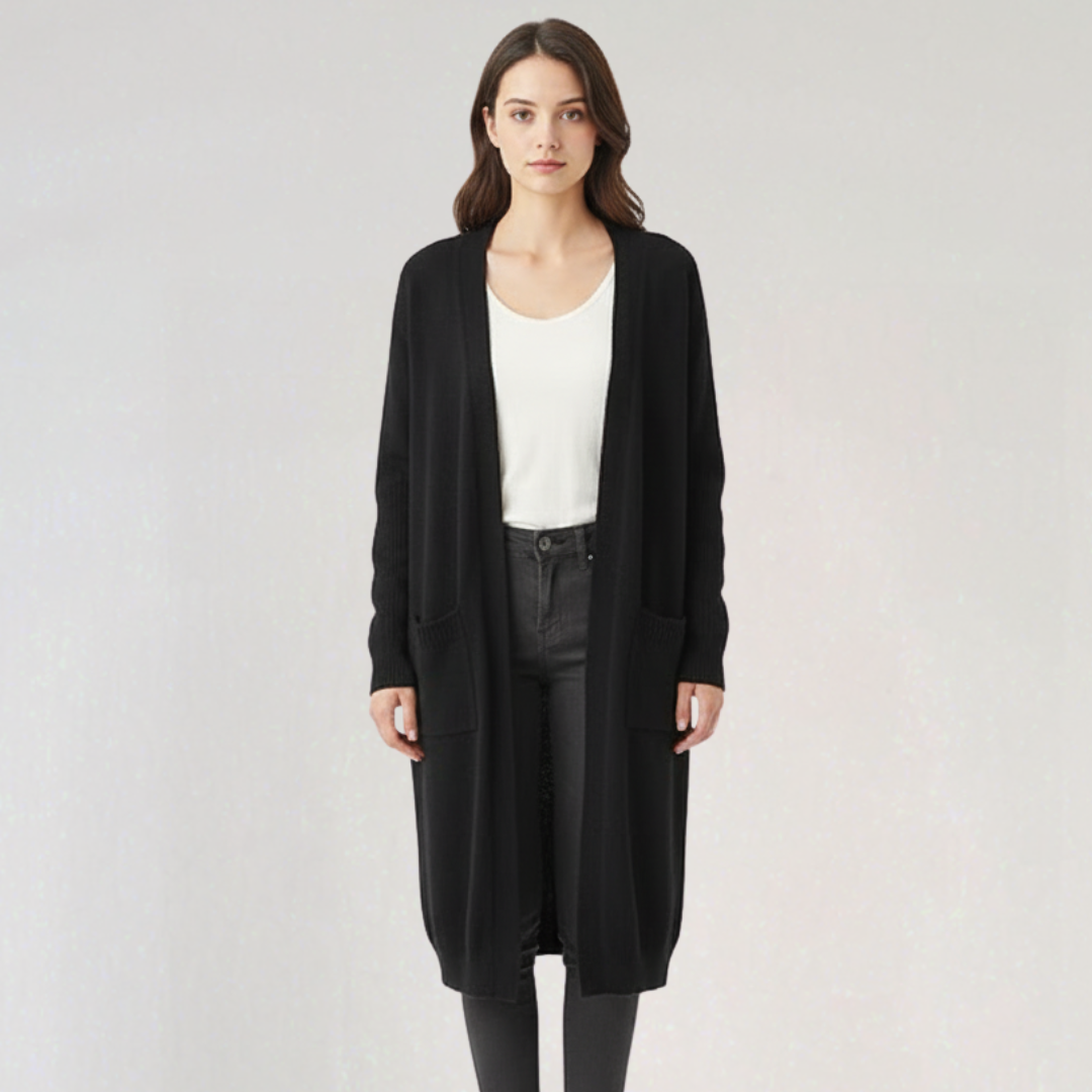 Cardigan Long Femme avec Poches