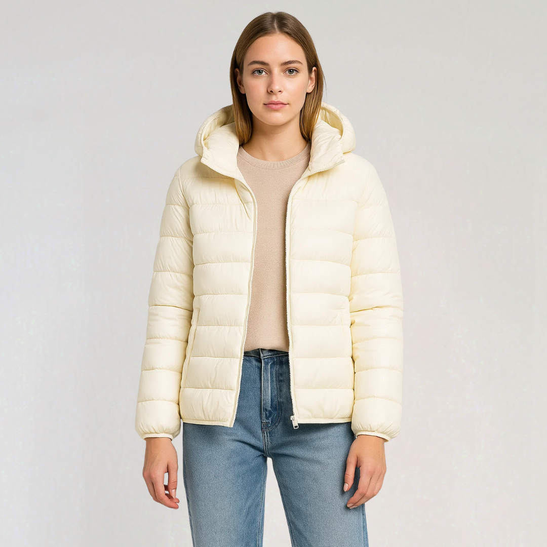 Veste Matelassée Légère pour Femme avec Capuche