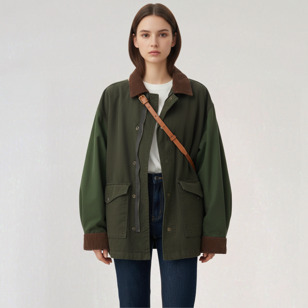 Veste oversize Utilitaire avec Poches pour Femme