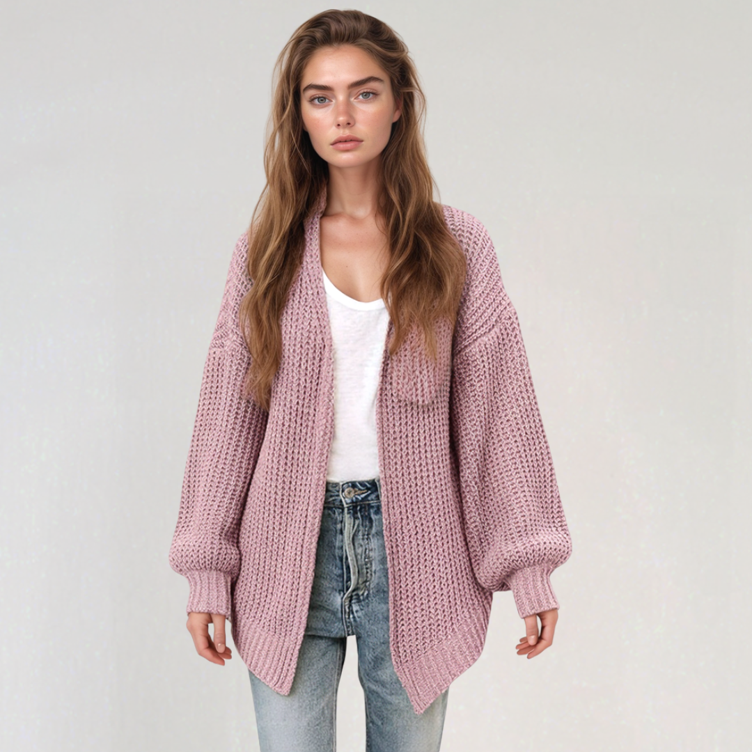 Cardigan Surdimensionné à Manches Longues pour Femme