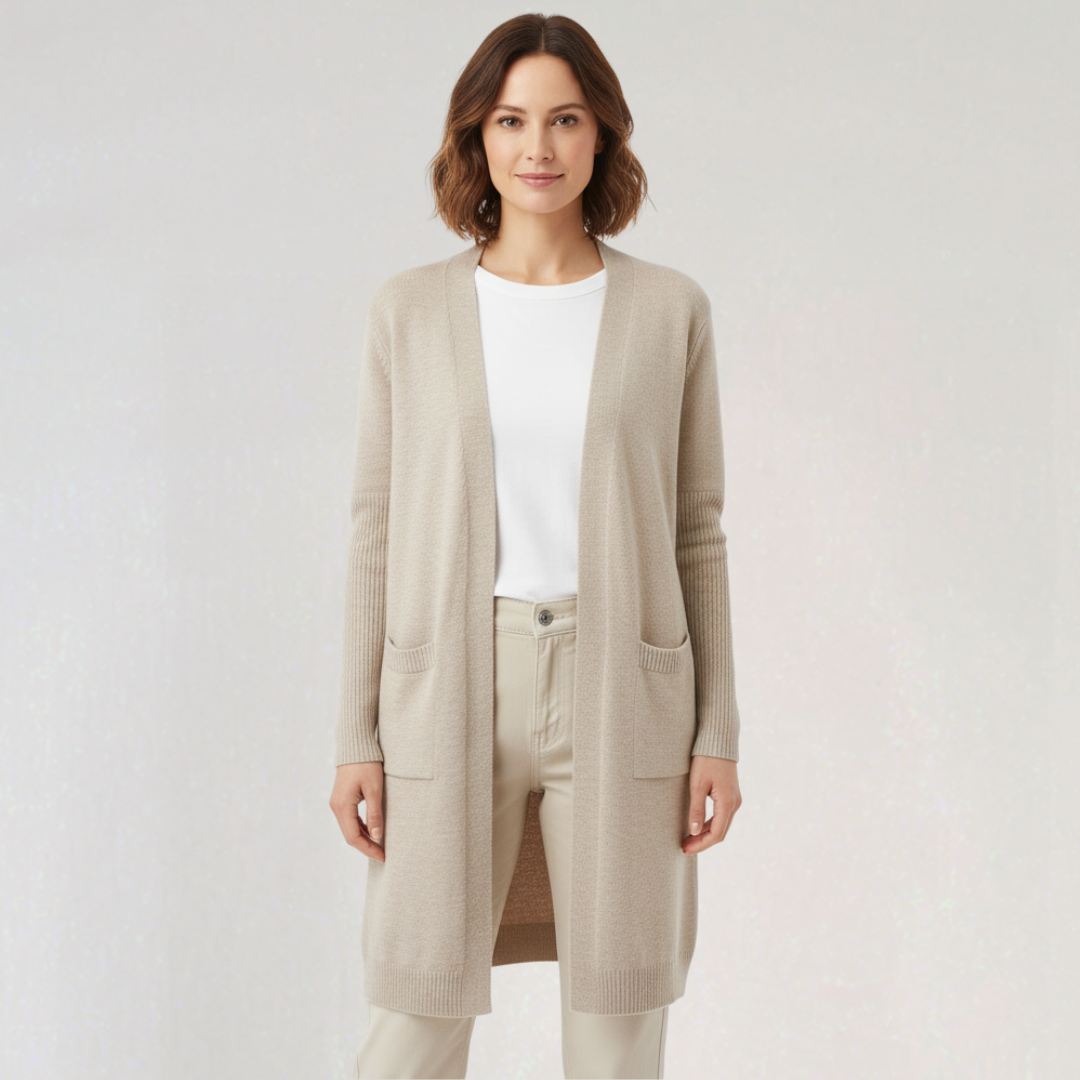 Cardigan Long Femme avec Poches