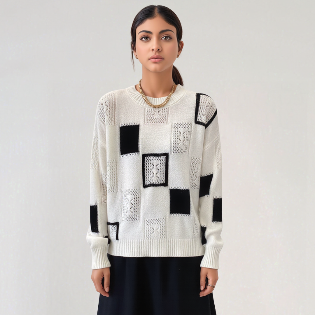 Pull Motif Géométrique Femme