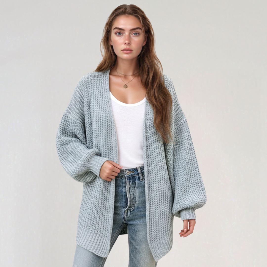 Cardigan Surdimensionné à Manches Longues pour Femme