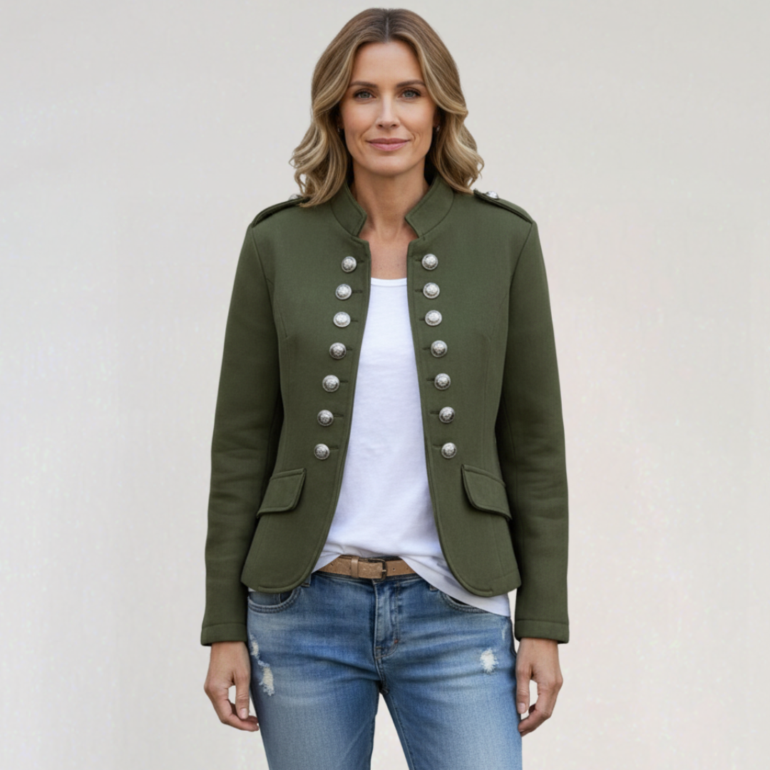 Blazer Style Officier Militaire pour Femme