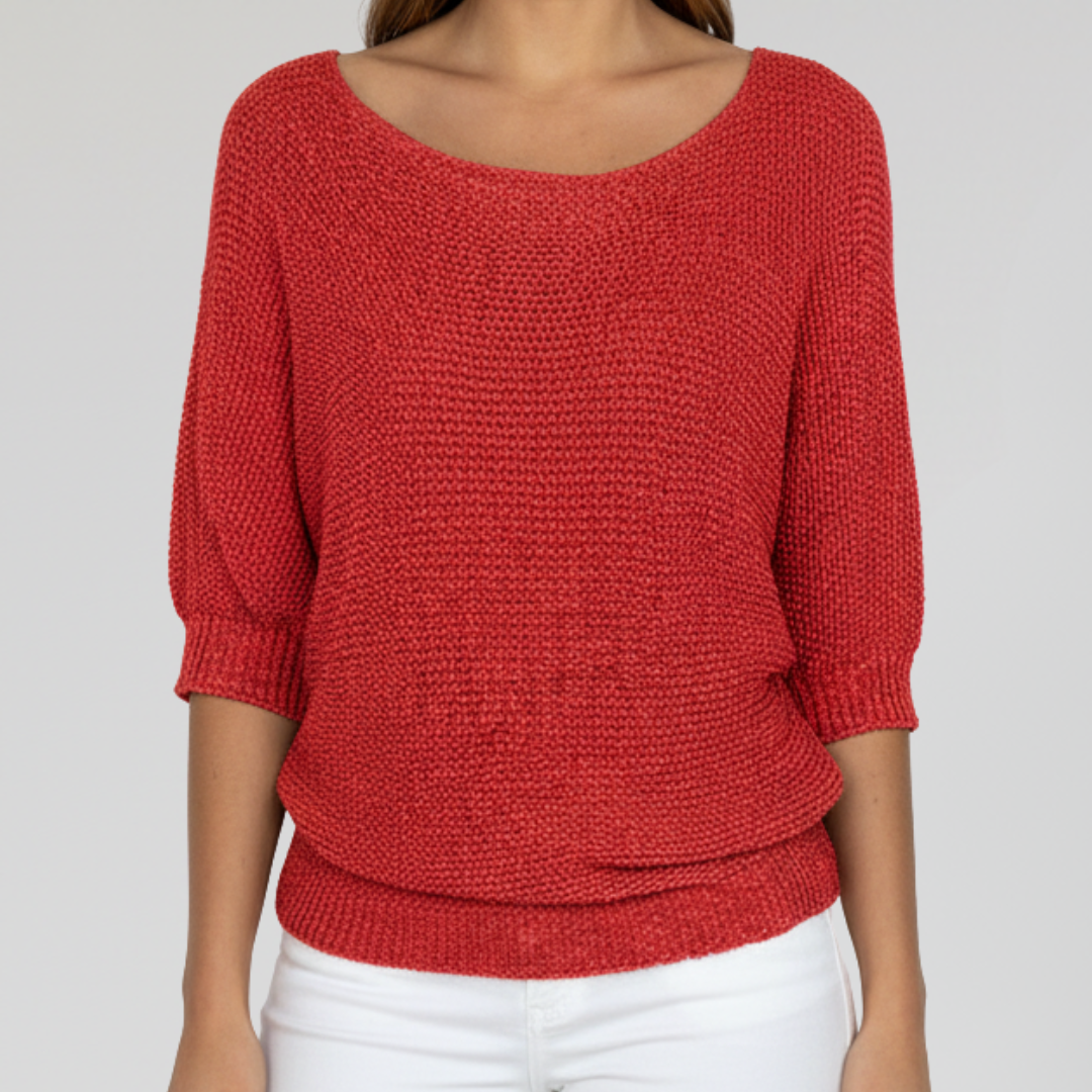 Pull Léger en Maille à Manches Mi-longues
