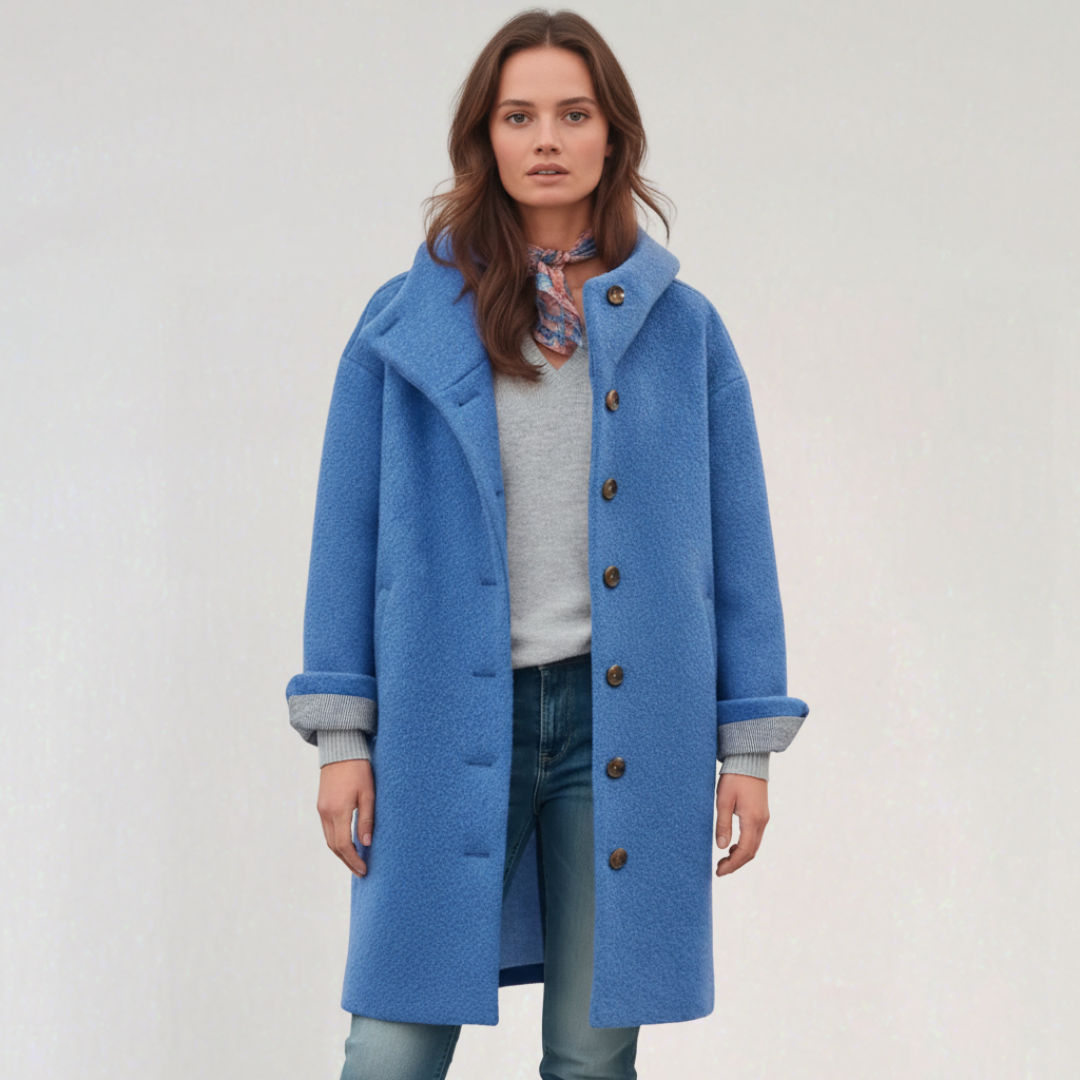 Manteau à Capuche avec Boutons pour Femme