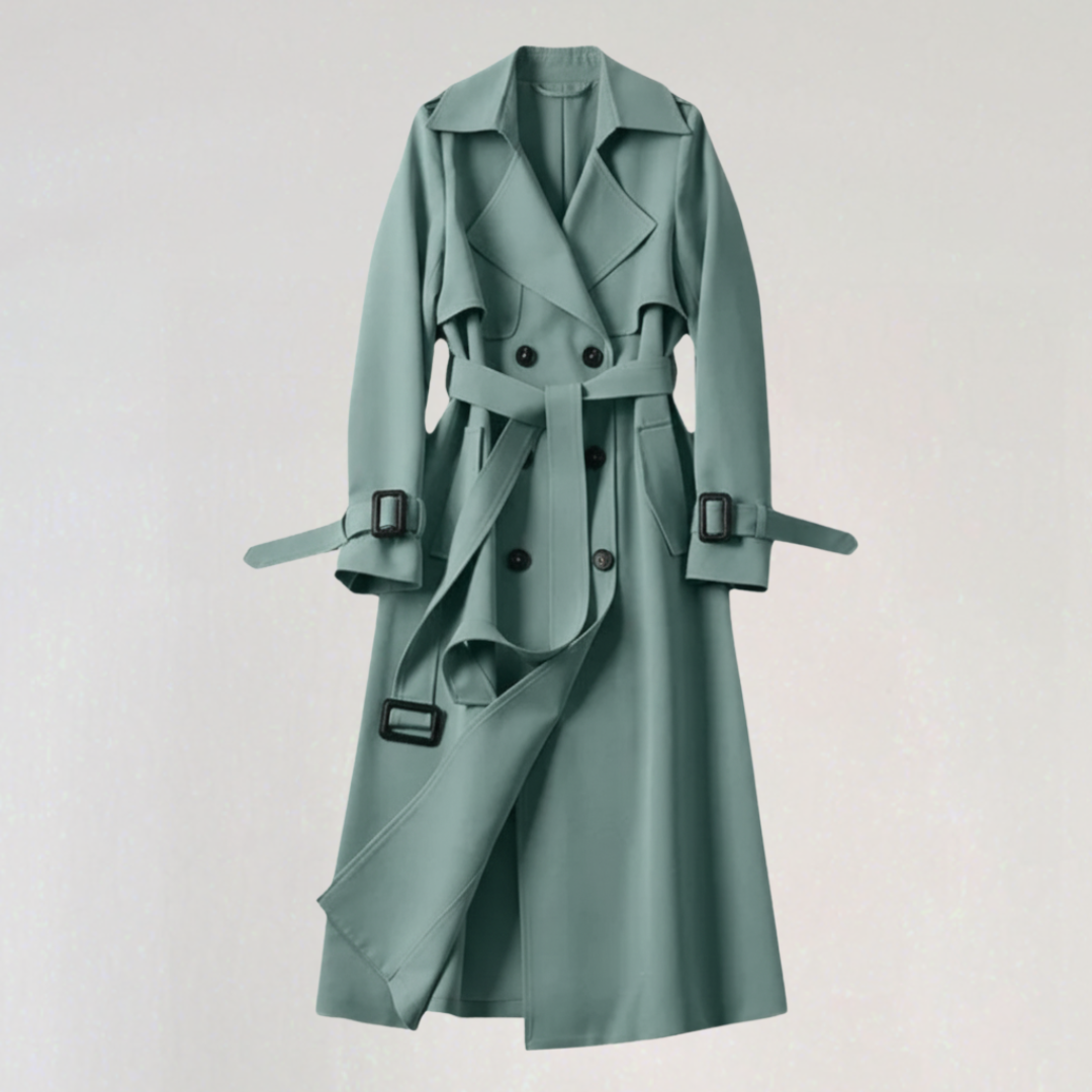 Trench Long avec Ceinture pour Femme