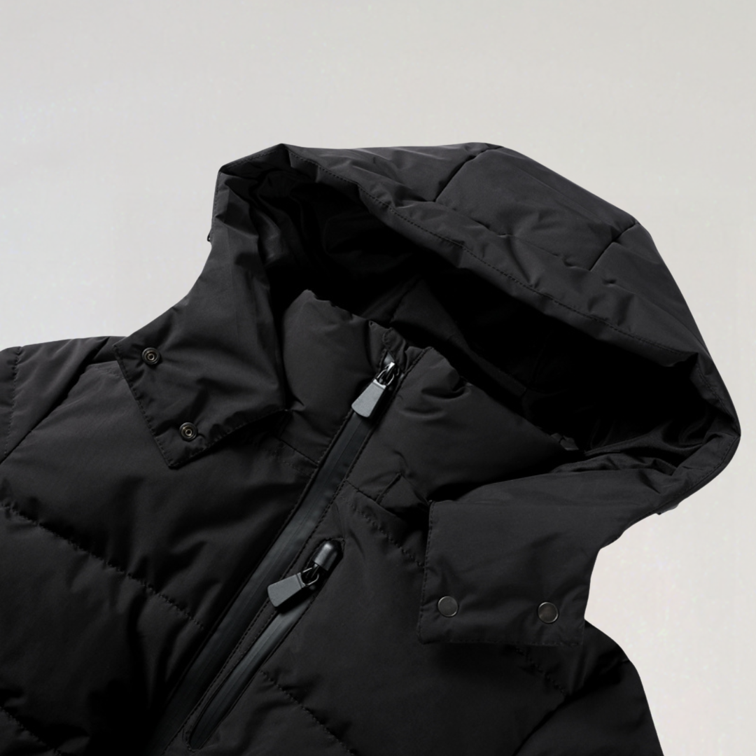 Veste De Ski Noire avec Ceinture pour Femme