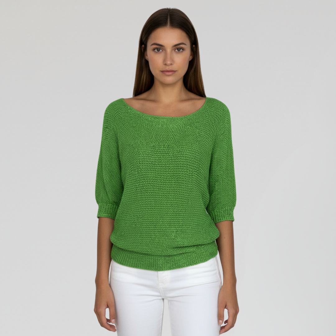 Pull Léger en Maille à Manches Mi-longues