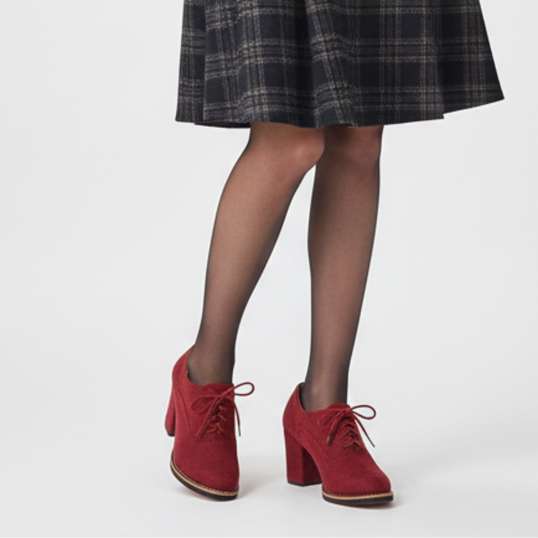 Chaussures Oxford Classiques à Talon Bloc pour Femme