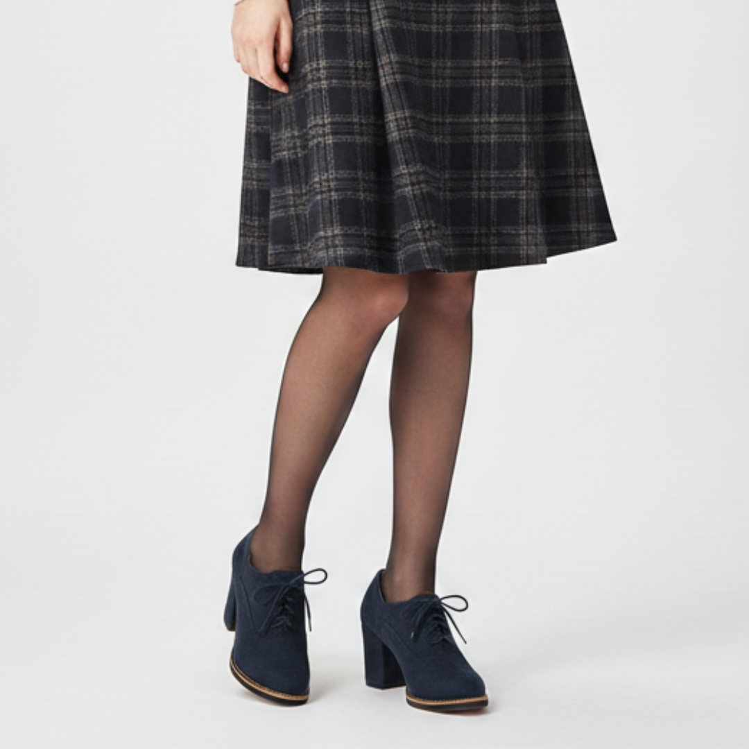 Chaussures Oxford Classiques à Talon Bloc pour Femme