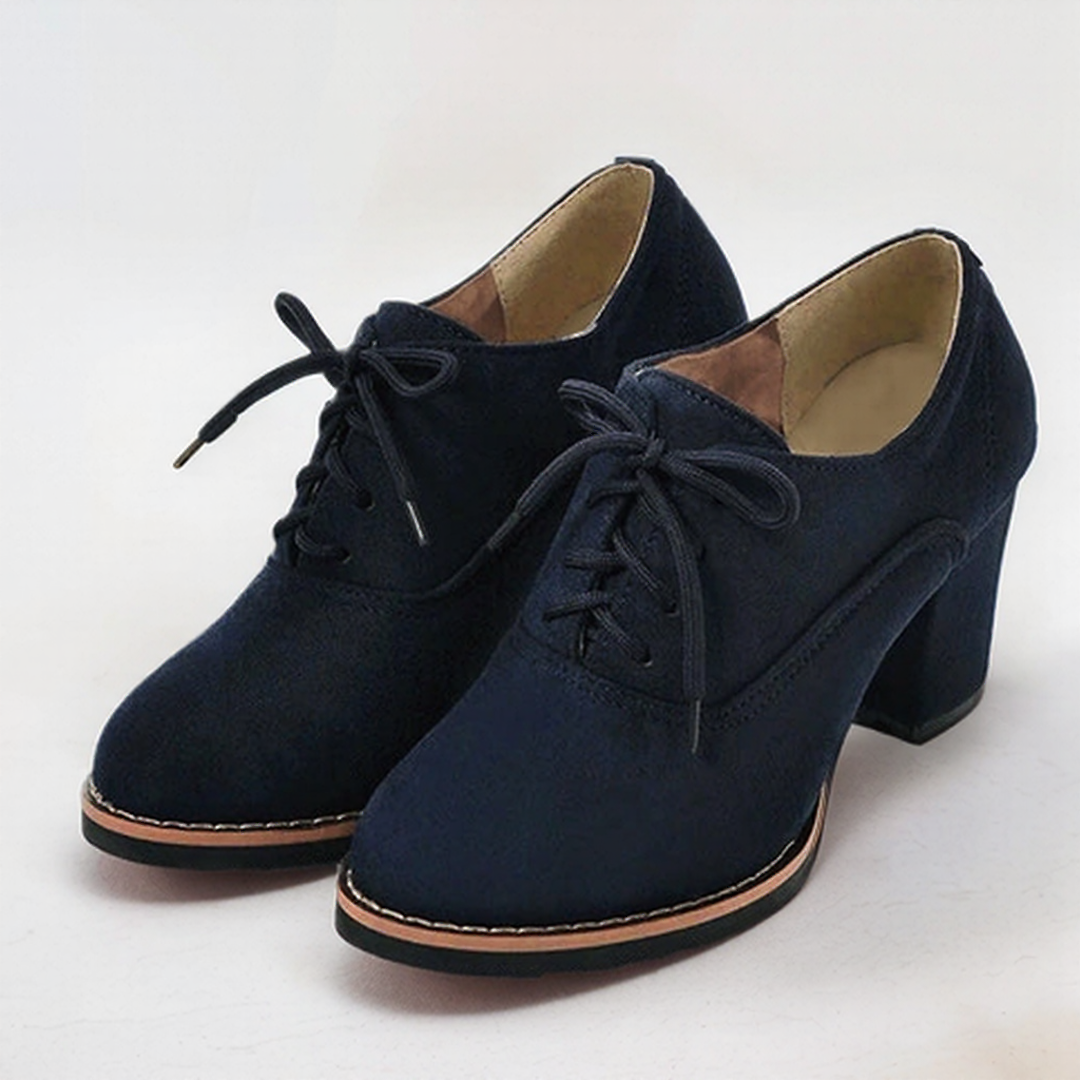 Chaussures Oxford Classiques à Talon Bloc pour Femme