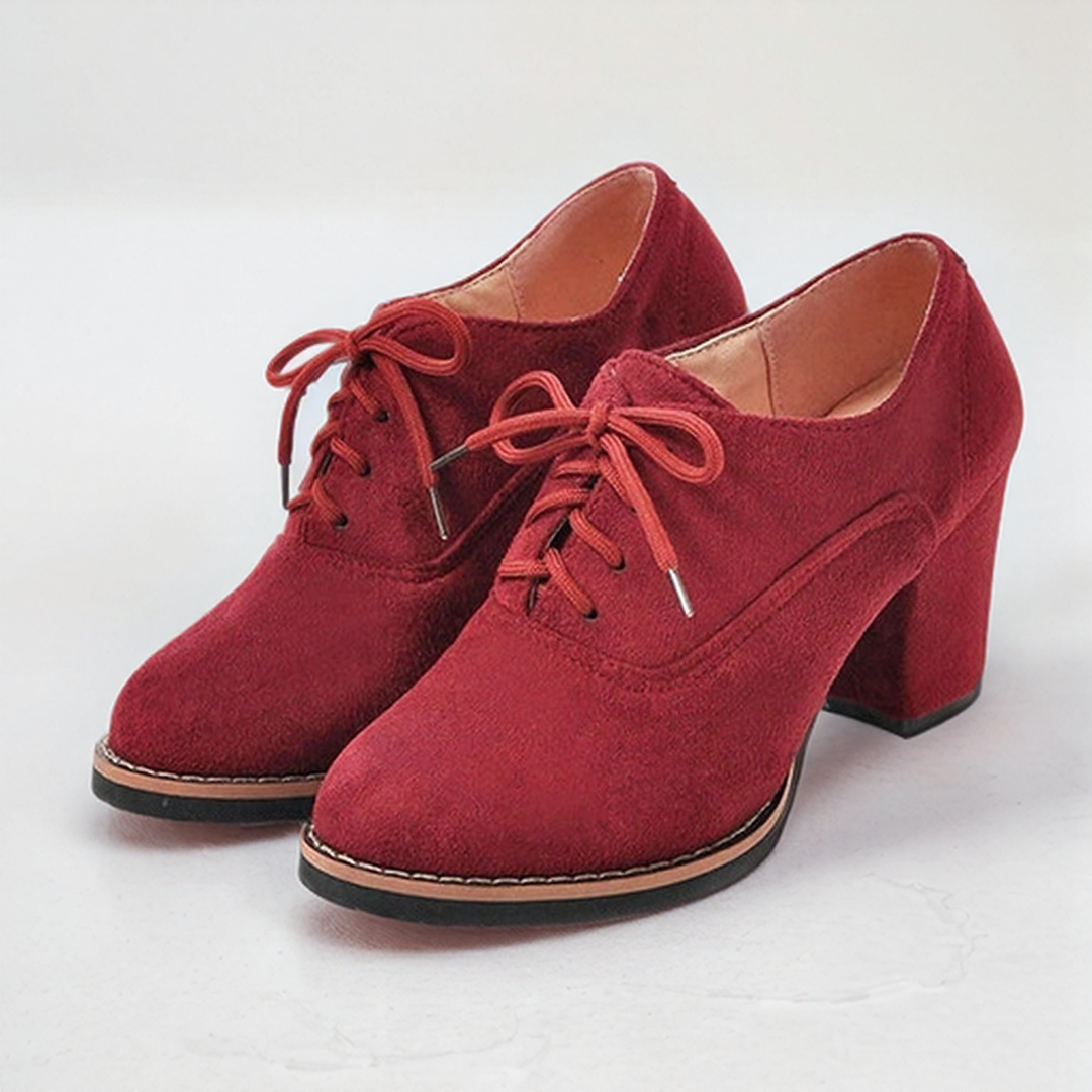 Chaussures Oxford Classiques à Talon Bloc pour Femme